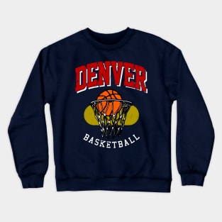 Vintage Denver Basketball Crewneck Sweatshirt